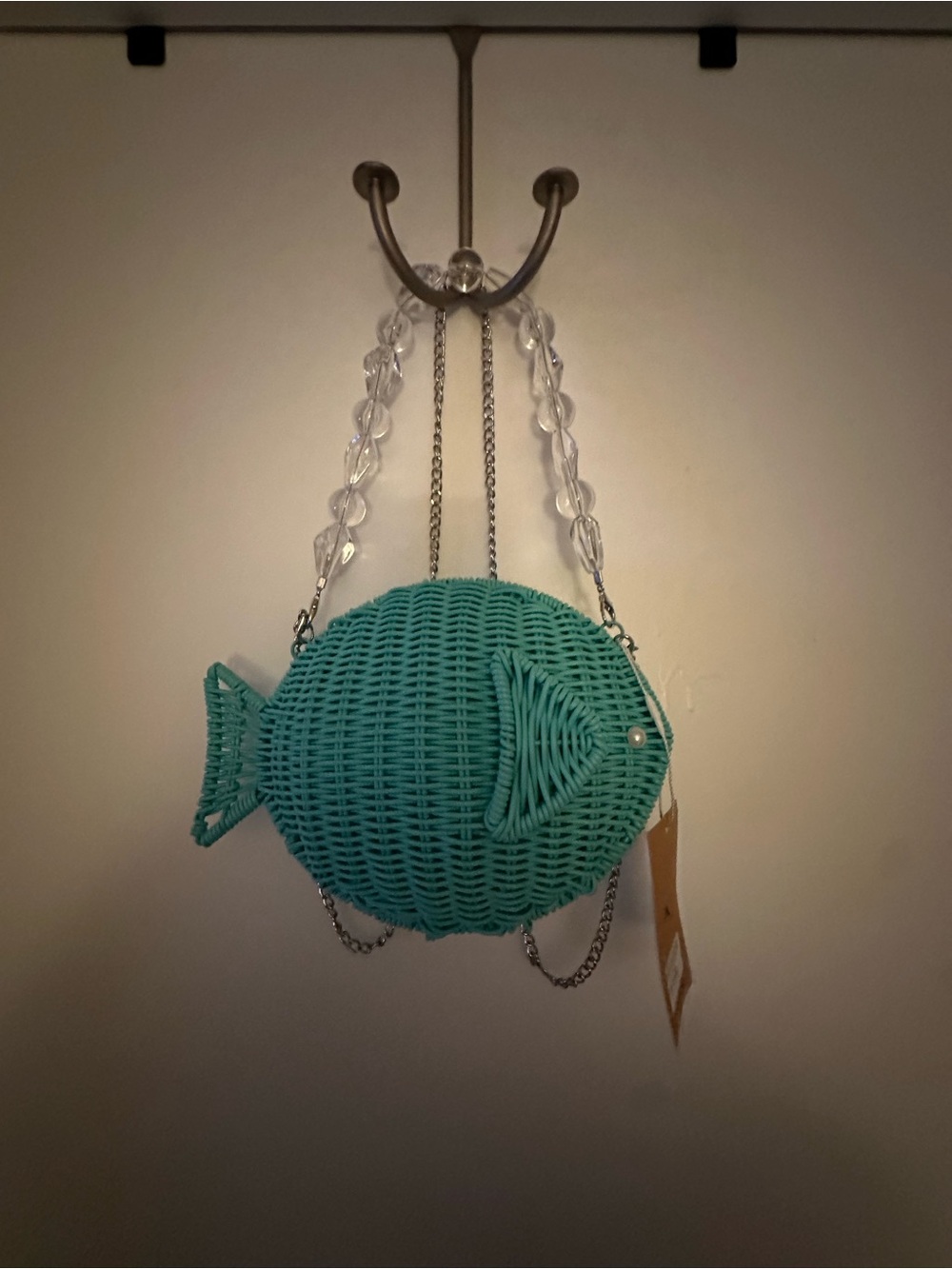 Tommy Bahama Turquoise Fish Woven Crossbody Bag - Picture 4 of 4